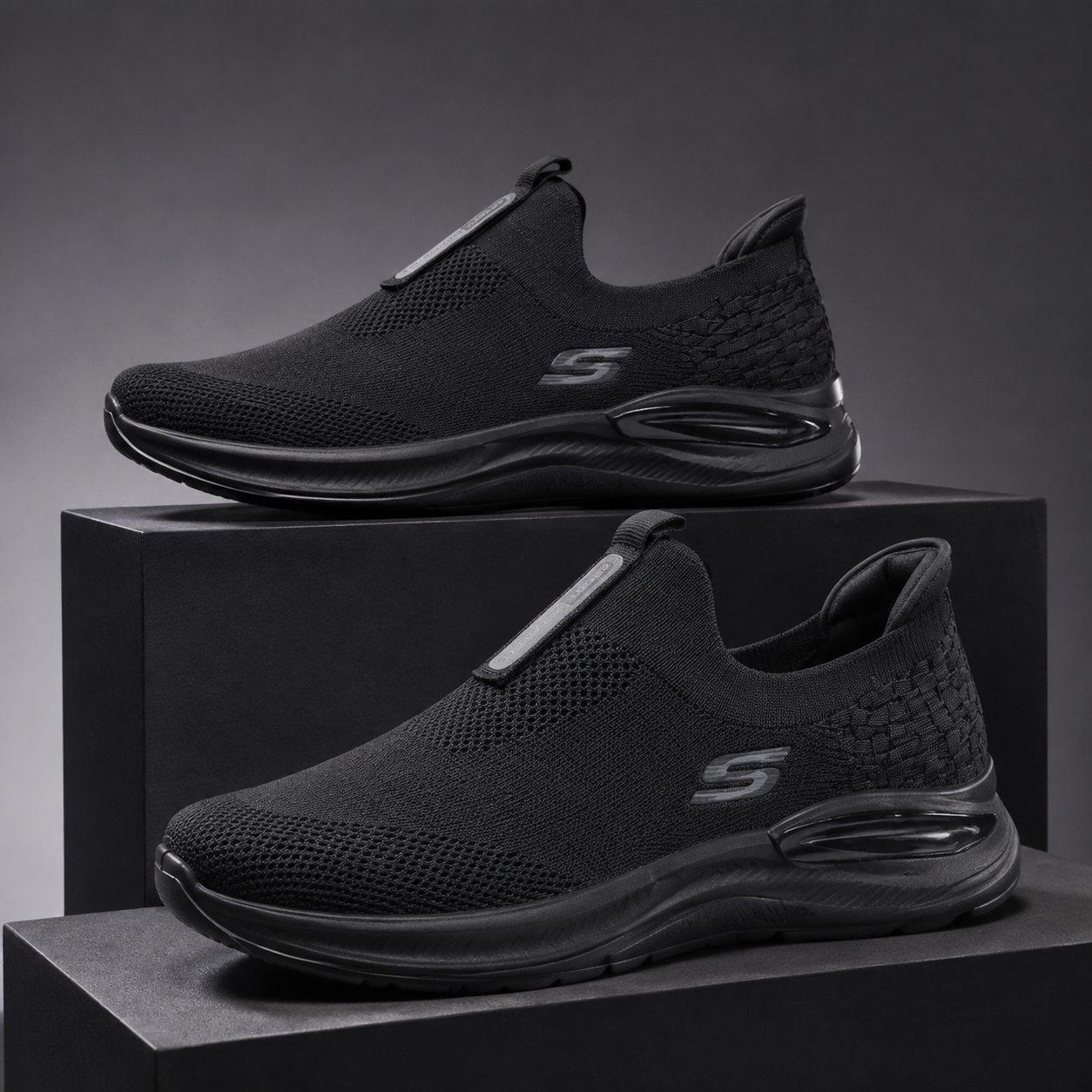 Black Air Flex l Comfort Walk Sneakers