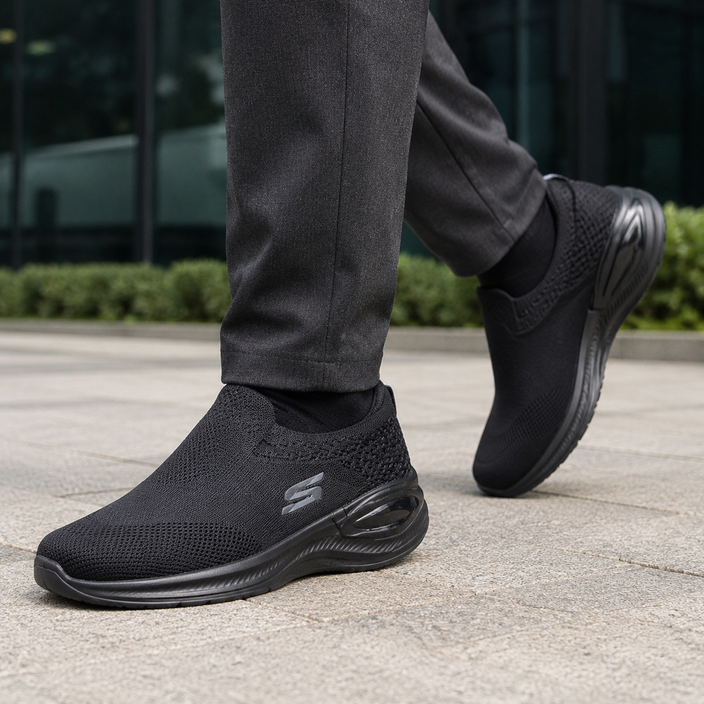 Black Air Flex l Comfort Walk Sneakers