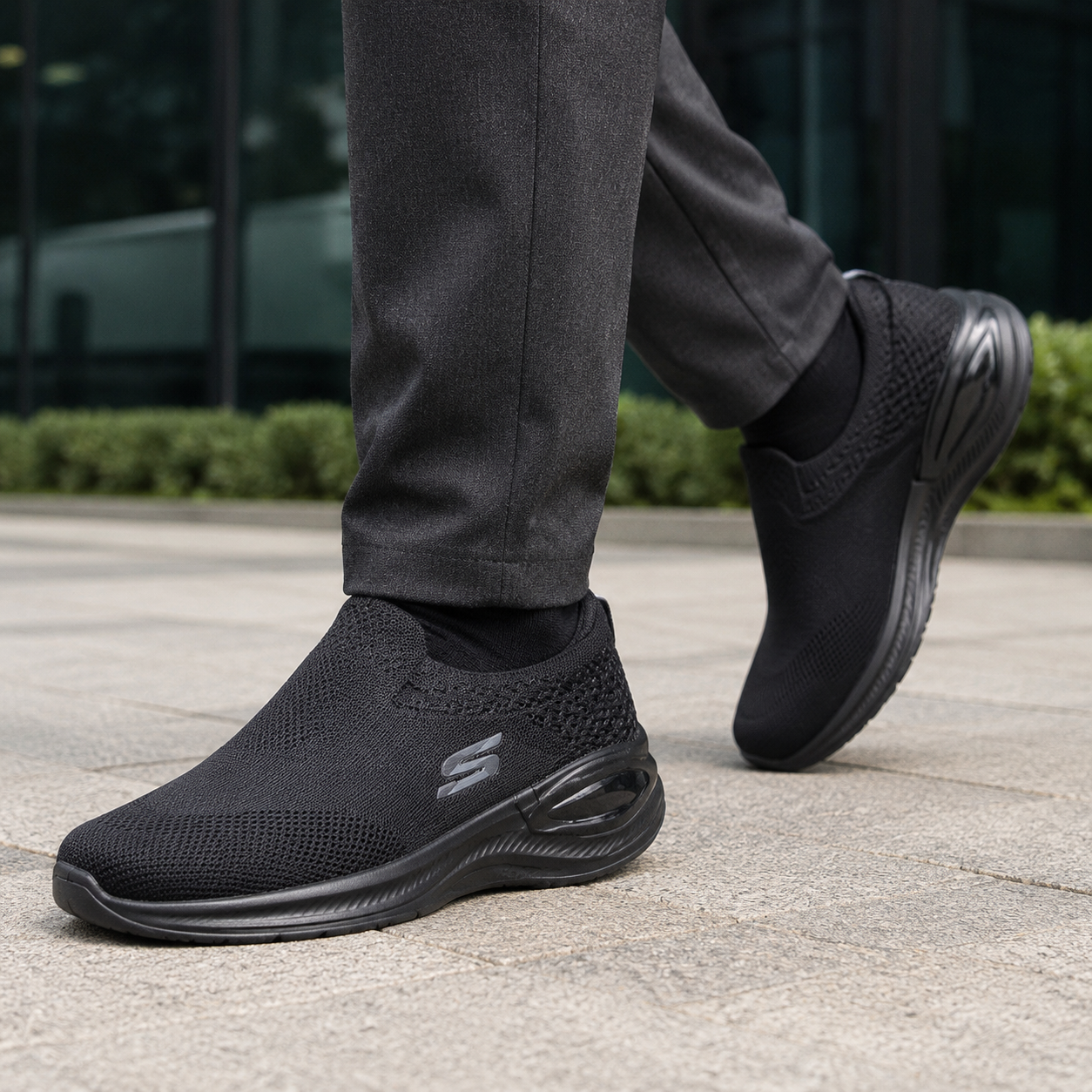 Black Air Flex l Comfort Walk Sneakers