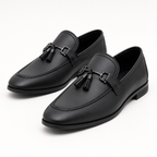 Black Prestige Metal-Buckle Loafers