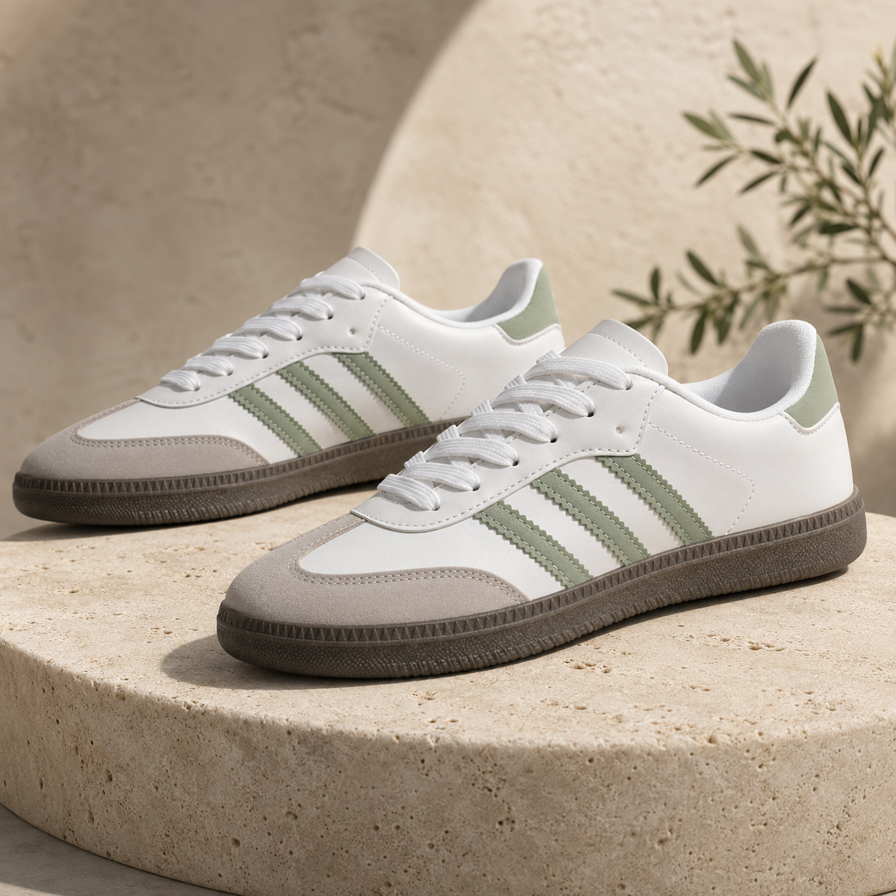 Cloud White Greenline Lifestyle Sneakers