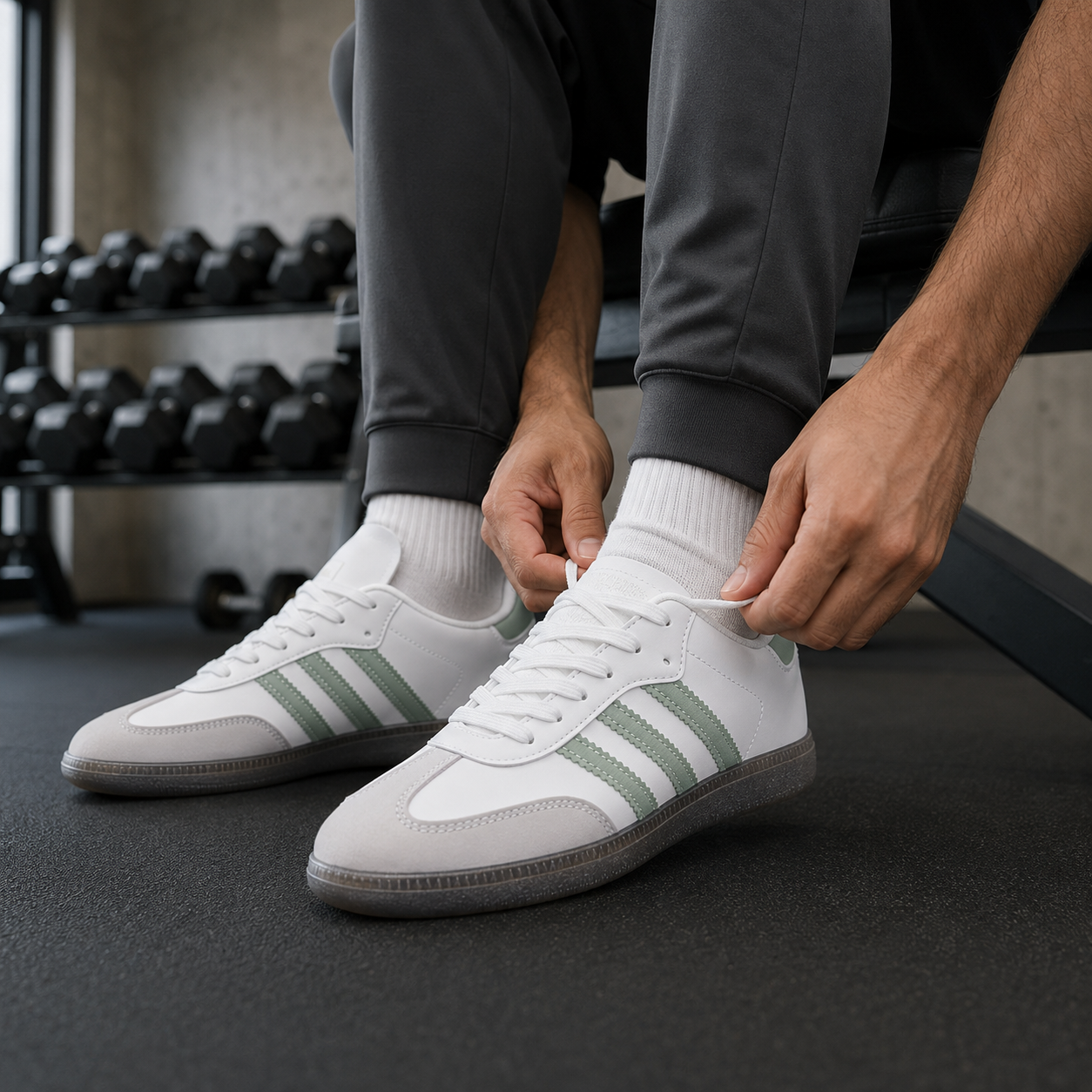 Cloud White Greenline Lifestyle Sneakers