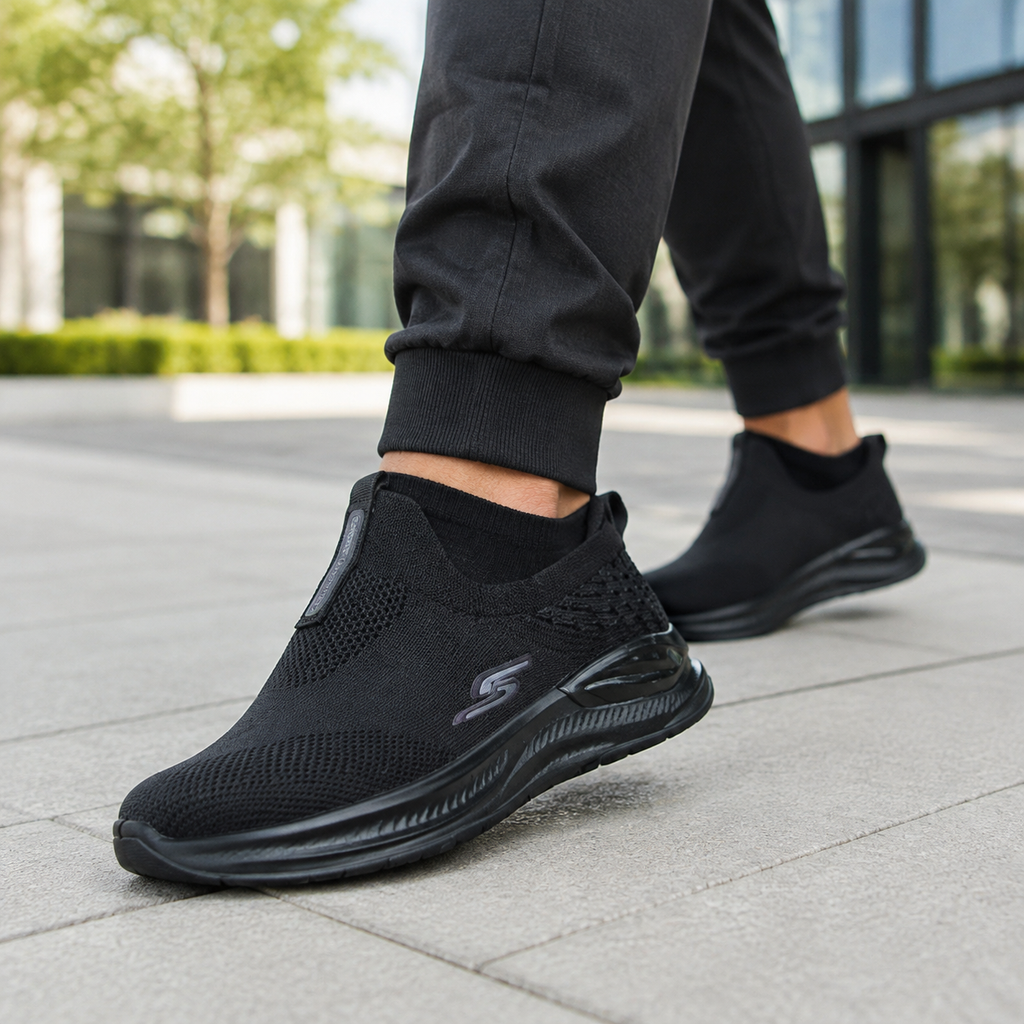 Black Air Flex l Comfort Walk Sneakers