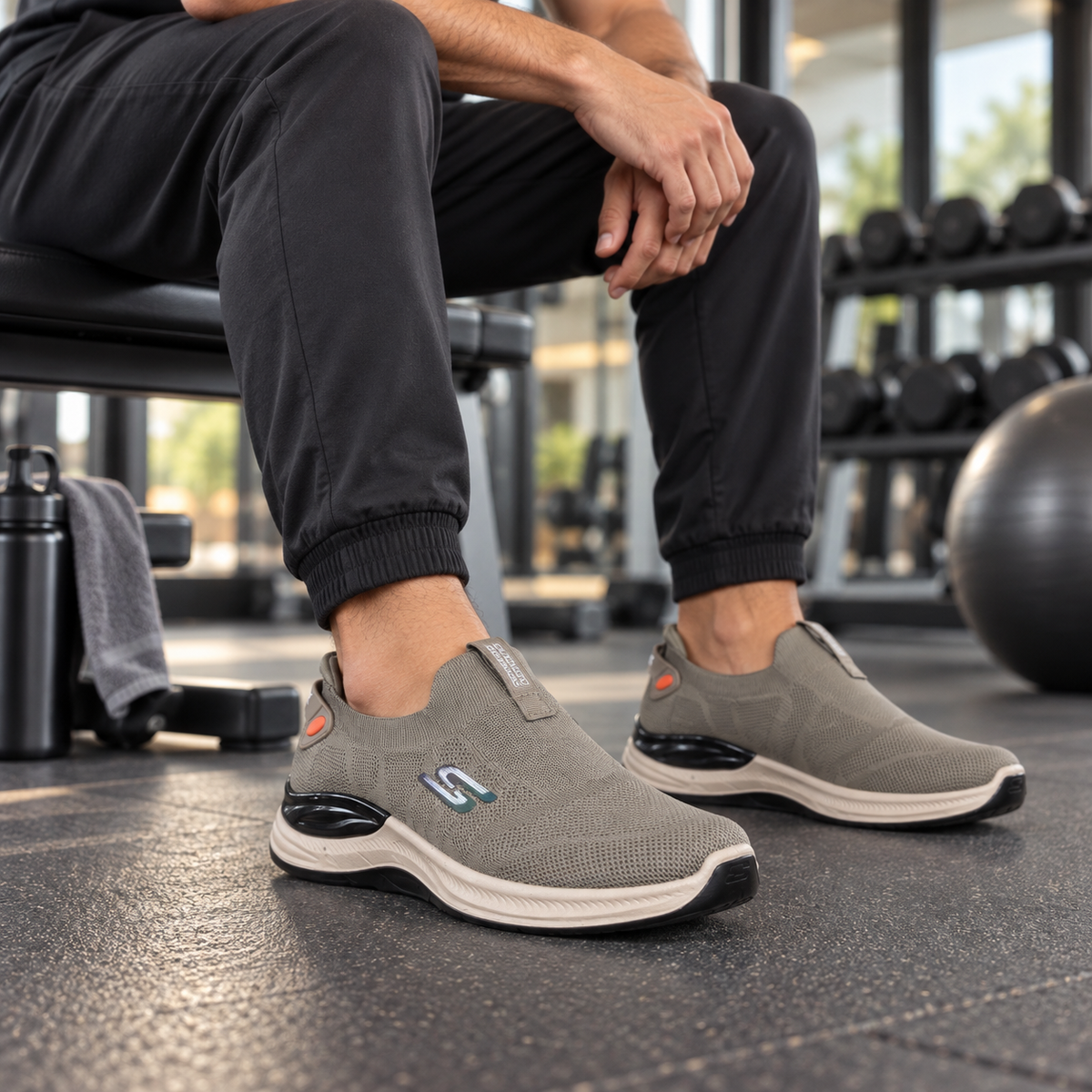 Beige Air Flex | Comfort Walk Skechers