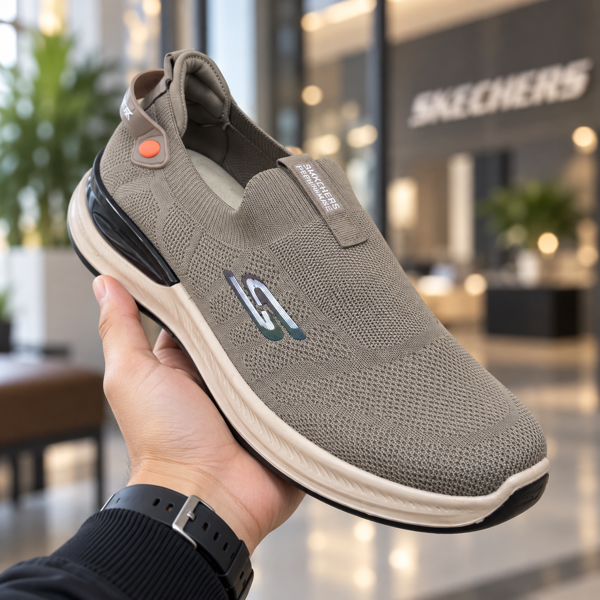 Beige Air Flex | Comfort Walk Skechers
