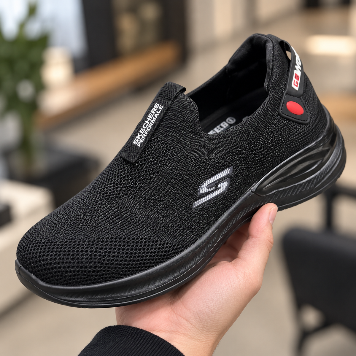Black Air Flex l Comfort Walk Skechers