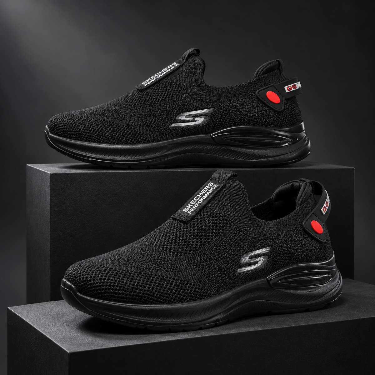 Black Air Flex l Comfort Walk Skechers