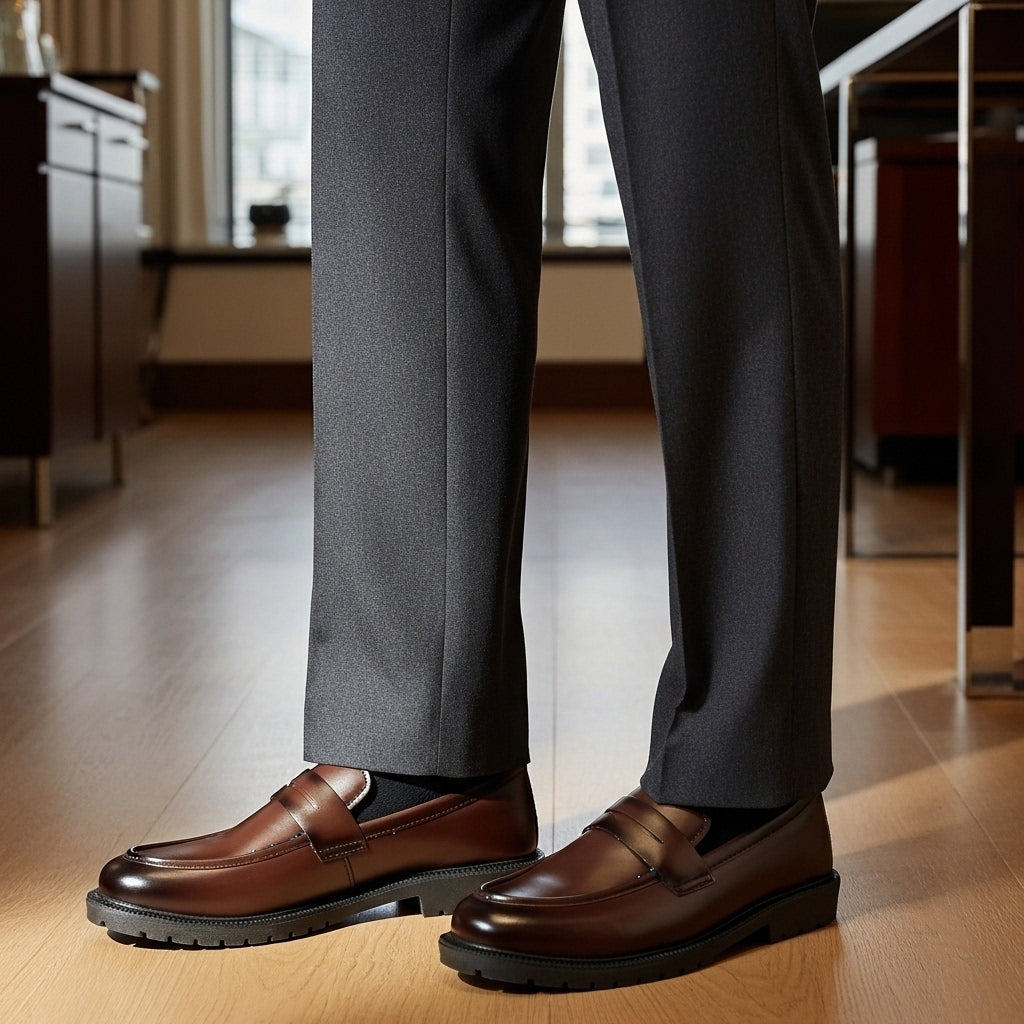 Mate Brown High Sole Classical Loafer | Limited Edition