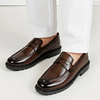 Mate Brown High Sole Classical Loafer | Limited Edition