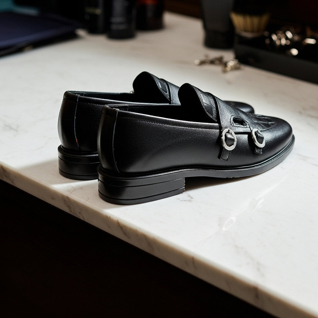 Monk Strap Black Loafer
