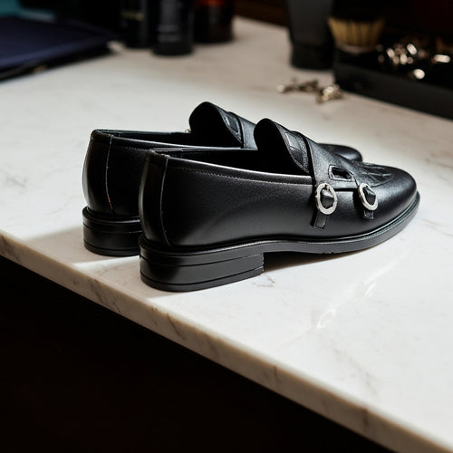 Monk Strap Black Loafer