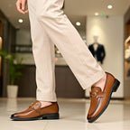 Shaded Brown Loafer HandMade Article With Comfortable Rubber Sole