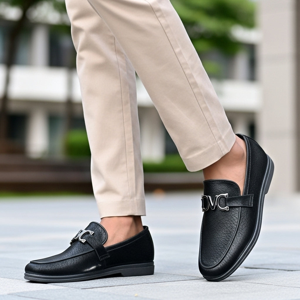 Moon Light Pattern Black Premium Loafer