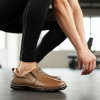 Premium Handcrafted Light Brown Leather Shoes with Medicated Comfort Insole | All-Terrain Durable Sole – Ultimate Daily Wear Comfort