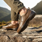 Premium Handcrafted Light Brown Leather Shoes with Medicated Comfort Insole | All-Terrain Durable Sole – Ultimate Daily Wear Comfort
