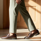 Hand Stiched Brown Croc Pattern Premium Loafer