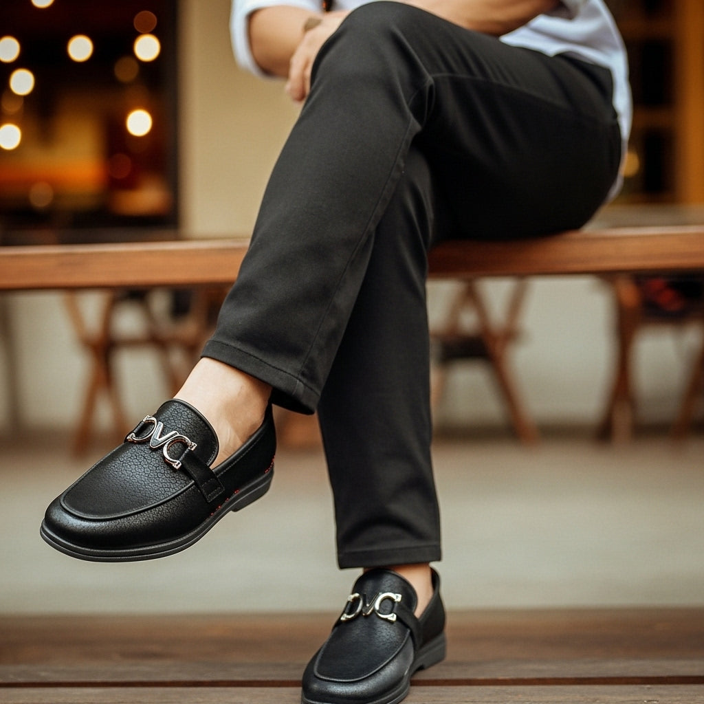 Moon Light Pattern Black Premium Loafer