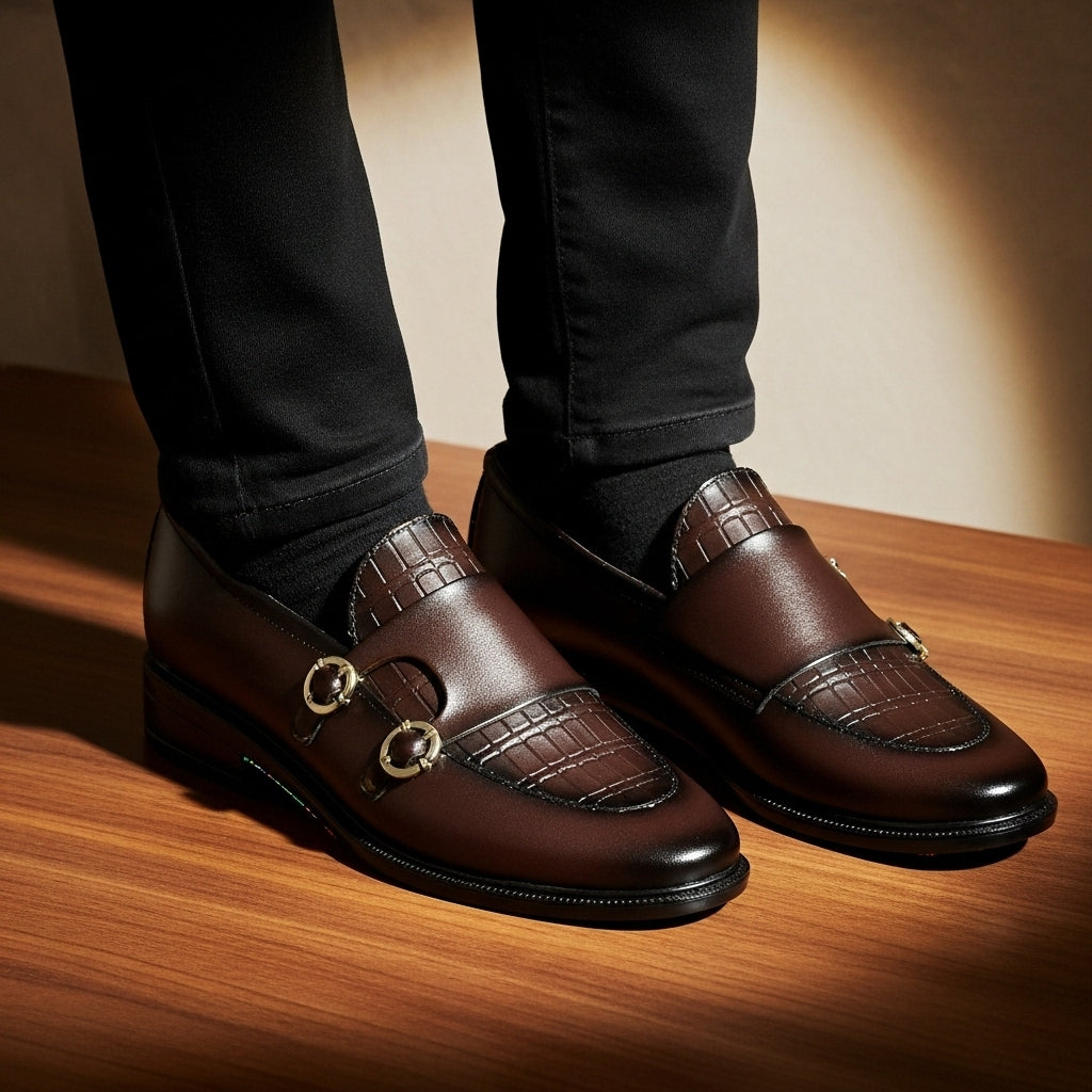 Monk Straps Brown Leather