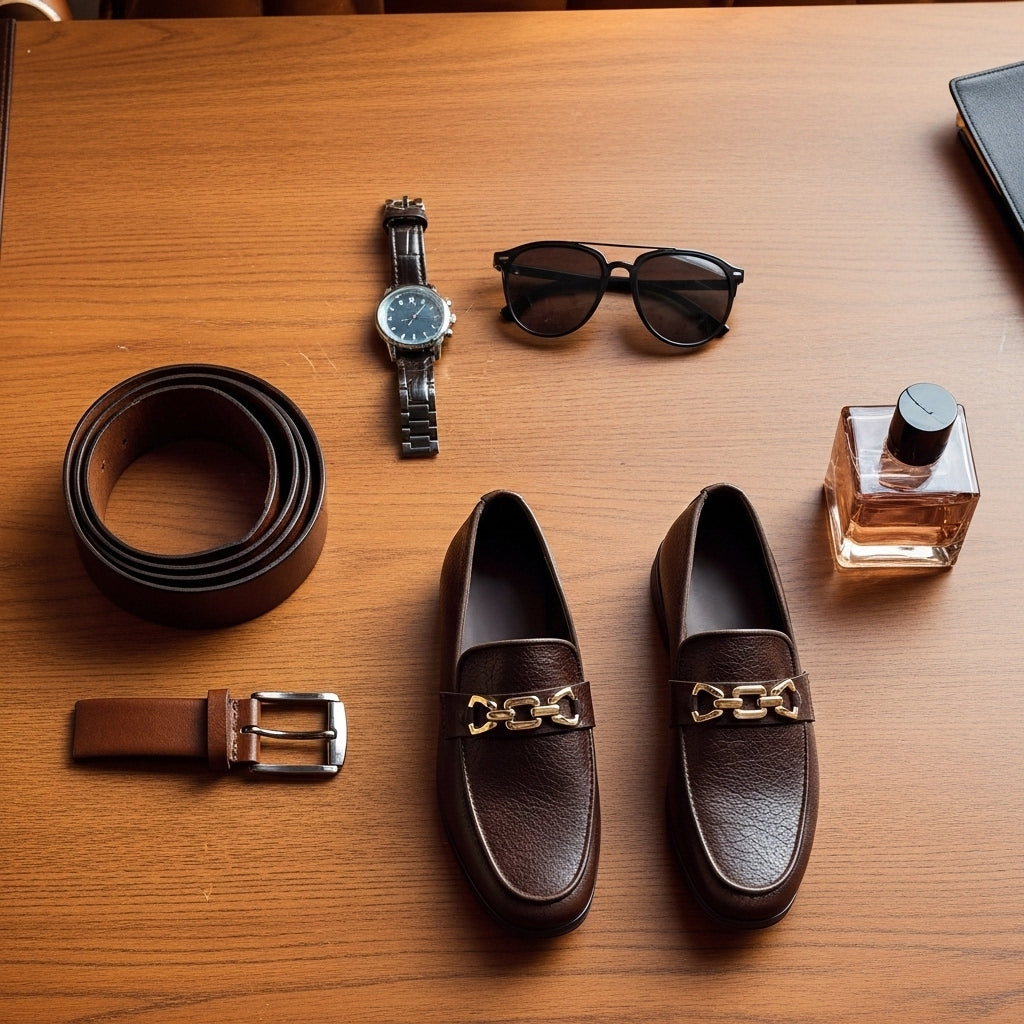 Moon Light Pattern Brown Premium Loafer