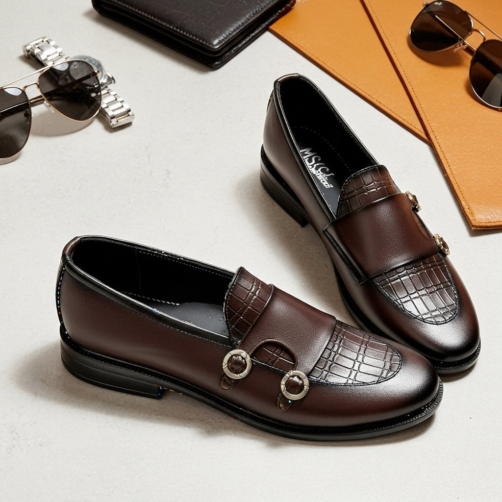Monk Straps Brown Leather