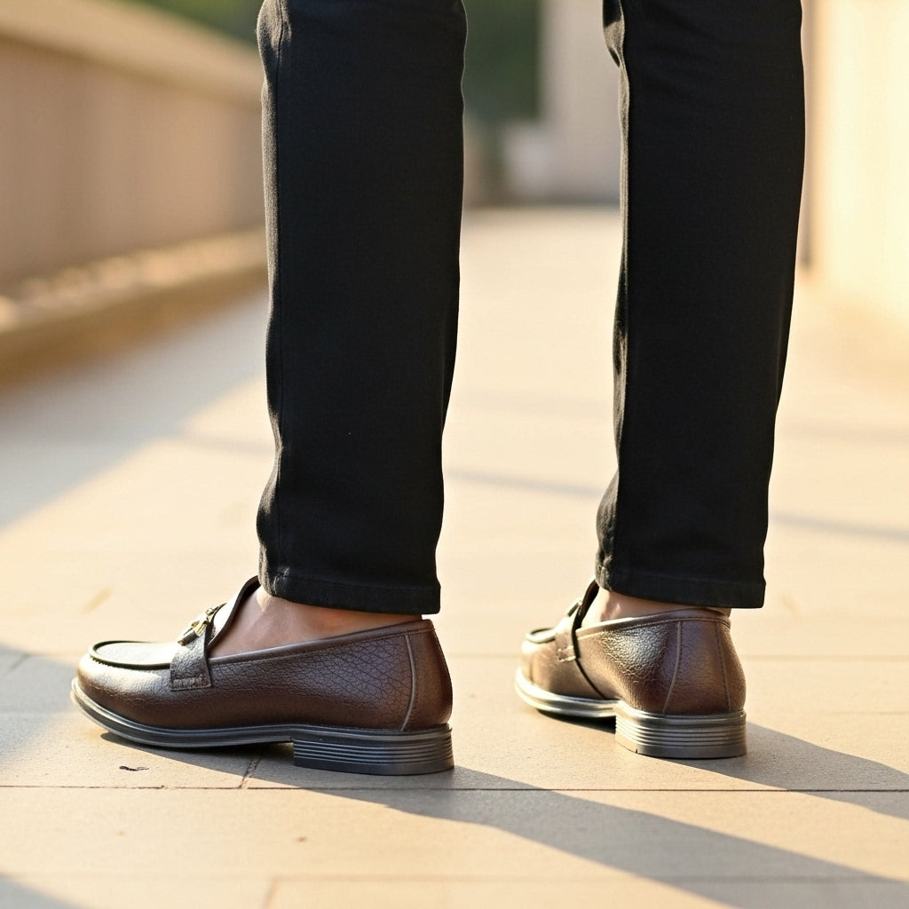 Moon Light Pattern Brown Premium Loafer