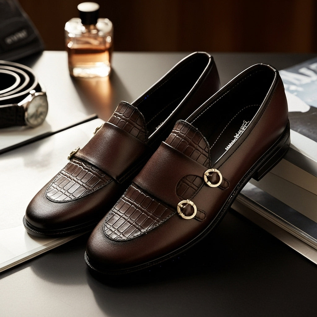 Monk Straps Brown Leather
