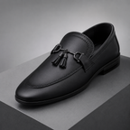 Black Prestige Metal-Buckle Loafers