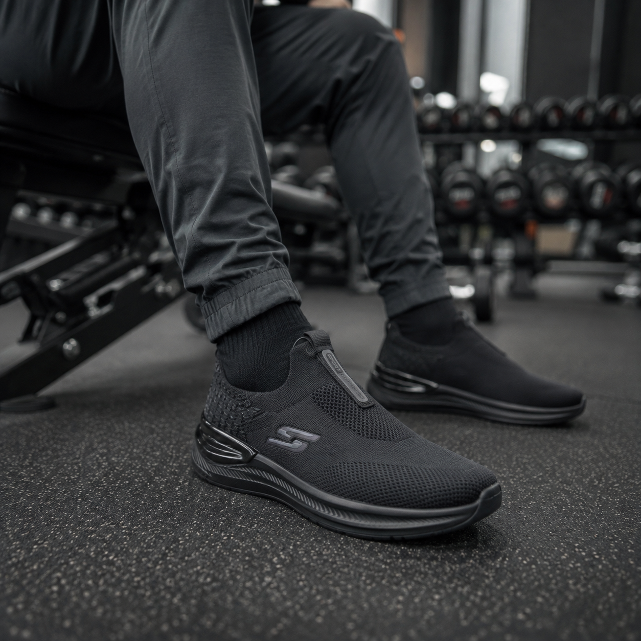 Black Air Flex l Comfort Walk Sneakers