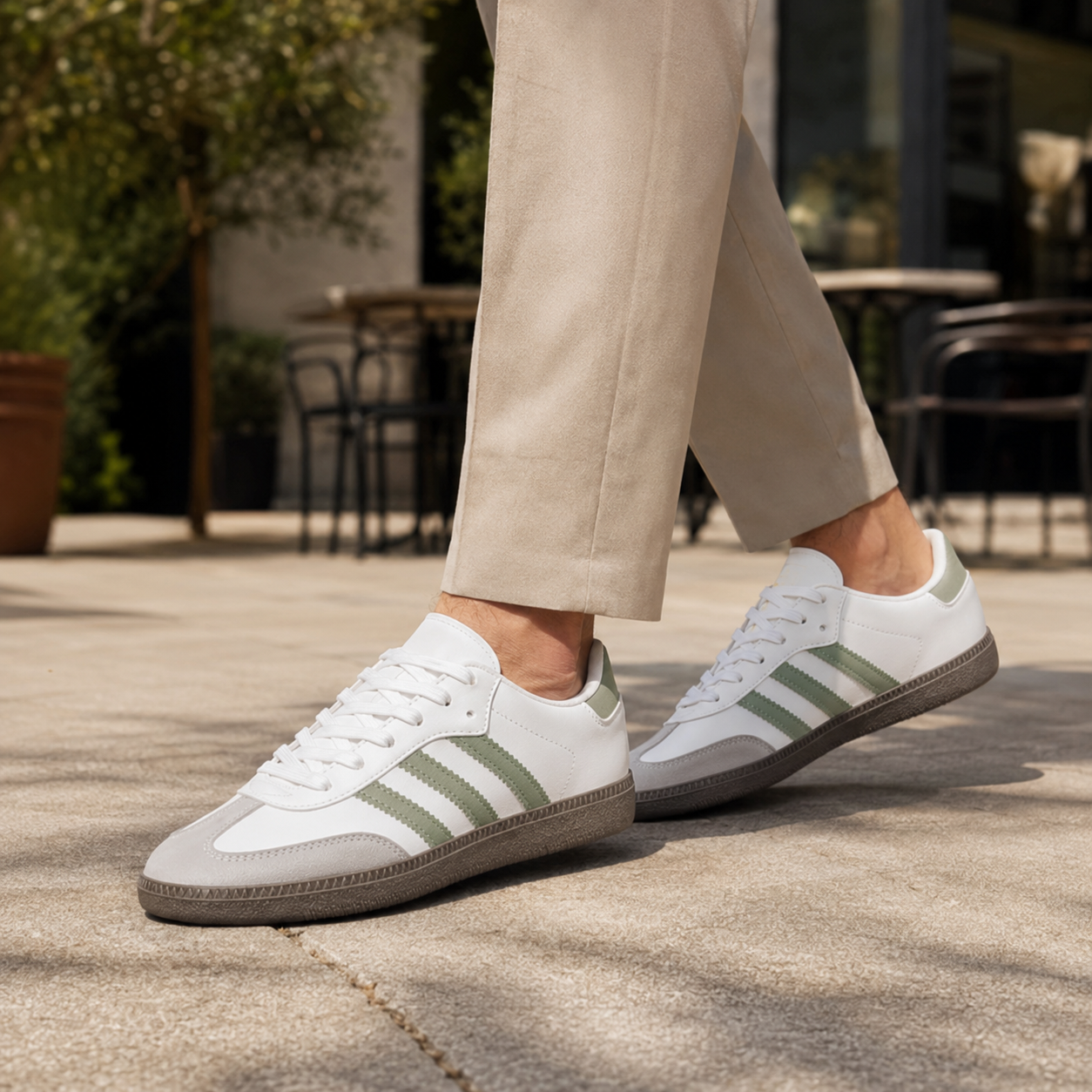 Cloud White Greenline Lifestyle Sneakers