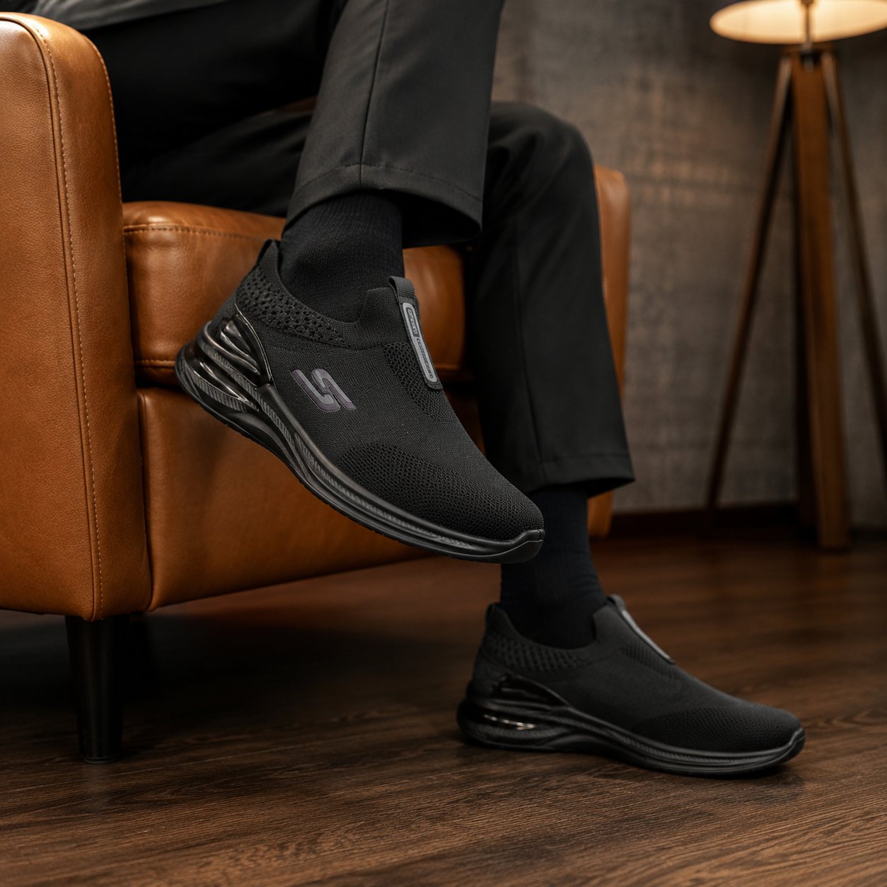 Black Air Flex l Comfort Walk Sneakers